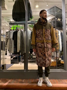 「WHITE MOUNTAINEERING（ホワイトマウンテニアリング）のアイテム（ジャケット/アウター）」を使った、Renさん（メンズ・182cm）の秋コーディネート
