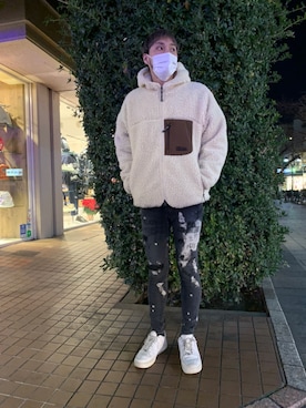 「アイテム（ブルゾン）」を使った、Renさん（メンズ・182cm・20代）の冬コーディネート