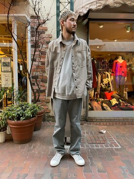 「BACKLASH（バックラッシュ）のアイテム（シューズ）」を使った、Renさん（メンズ・182cm）の春コーディネート