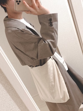 「CASPER JOHN（キャスパージョン）のアイテム（その他アウター）」を使った、とり🕊さん（メンズ・176cm）の春コーディネート