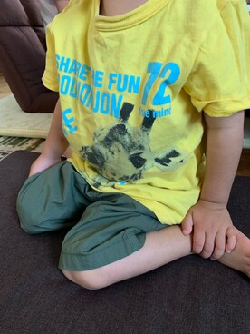 「Moujonjon（ムージョンジョン）のアイテム（Tシャツ/カットソー）」を使った、あゆきちさん（レディース・155cm）の夏コーディネート