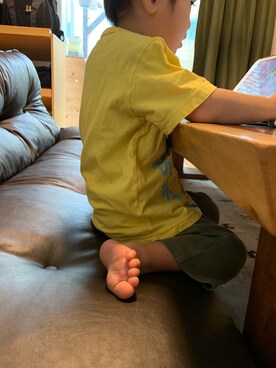 「Moujonjon（ムージョンジョン）のアイテム（Tシャツ/カットソー）」を使った、あゆきちさん（レディース・155cm）の夏コーディネート
