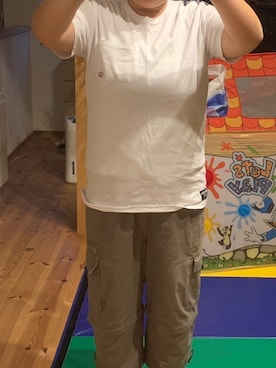 「FIRST DOWN（ファーストダウン）のアイテム（パンツ）」を使った、あゆきちさん（レディース・155cm）の夏コーディネート