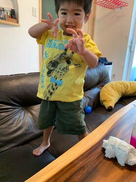 「Moujonjon（ムージョンジョン）のアイテム（Tシャツ/カットソー）」を使った、あゆきちさん（レディース・155cm）の夏コーディネート