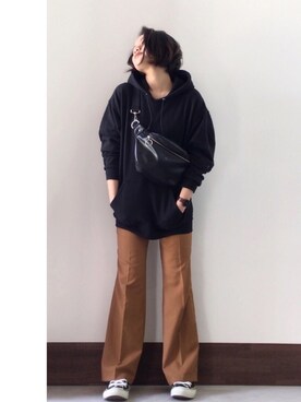 「ウェストポーチ」｜𝓜𝓮𝓲❣︎ さん（レディース・158cm）の冬コーディネート