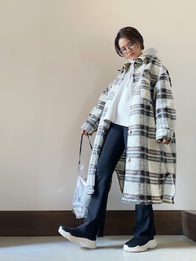 「MERLOT（メルロー）のアイテム（ハンドバッグ）」を使った、𝓜𝓮𝓲❣︎ さん（レディース・158cm）の冬コーディネート