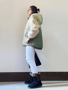 「Marient（マリエント）のアイテム（ダウンジャケット/コート）」を使った、𝓜𝓮𝓲❣︎ さん（レディース・158cm）の冬コーディネート