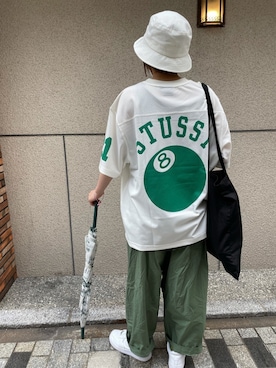 「アイテム（ソックス/靴下、グリーン系）」を使った、ユリさん（レディース・158cm）の夏コーディネート