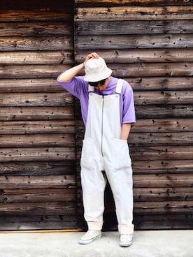 「Johnbull（ジョンブル）のアイテム（サロペット/オーバーオール）」を使った、TOCさん（メンズ・175cm）の夏コーディネート