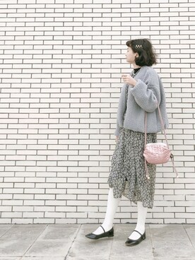 「Another Edition（アナザーエディション）のアイテム（ノーカラージャケット）」を使った、zby._.ismeさん（レディース・164cm）の秋コーディネート
