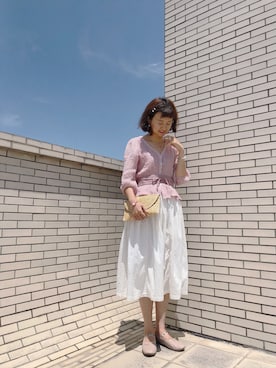「NATURE（ナチュール）のアイテム」を使った、zby._.ismeさん（レディース・164cm）の夏コーディネート