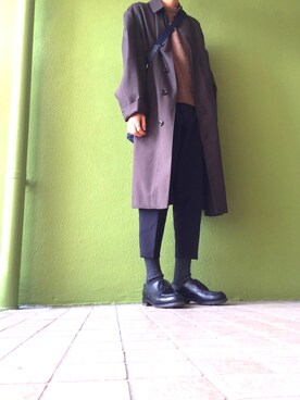 「LEMAIRE（ルメール）のアイテム（その他アウター）」を使った、あおたさん（メンズ・176cm）の秋コーディネート