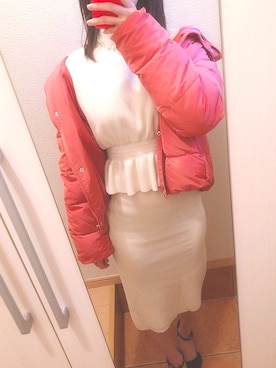 「XOXO（キスキス）のアイテム」を使った、sakiさん（レディース・160cm）の冬コーディネート