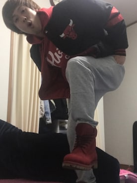 「B系」｜「アイテム（ジャケット/アウター）」を使った、ふーきさん（メンズ・181cm）の冬コーディネート