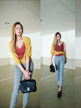 「RANDA」｜「アイテム（その他アウター）」を使った、(๑˃̵ᴗ˂̵Jちゃん🍁♏さん（レディース・166cm）の秋コーディネート