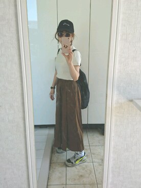 「しまむら（シマムラ）のアイテム（腕時計）」を使った、Mickeyさん（レディース・154cm）の夏コーディネート