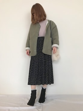 「studio CLIP（スタディオクリップ）のアイテム」を使った、こんちゃんさん（レディース・160cm）の冬コーディネート