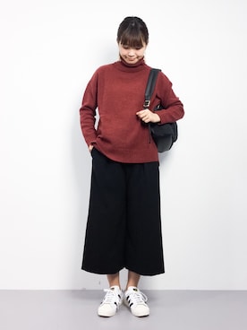 「BASE（ベース）のアイテム（バックパック/リュック）」を使った、tomoyoさん（レディース・159cm）の冬コーディネート