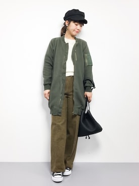 「rps（アールピーエス）のアイテム（ブルゾン）」を使った、tomoyoさん（レディース・159cm）の冬コーディネート