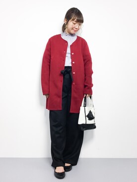 「agnes b.（アニエスベー）のアイテム（その他アウター）」を使った、tomoyoさん（レディース・159cm）の冬コーディネート