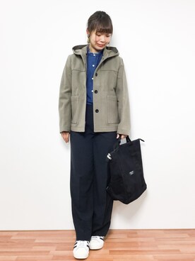 「MHL.（エムエイチエル）のアイテム（ジャケット/アウター）」を使った、tomoyoさん（レディース・159cm）の冬コーディネート