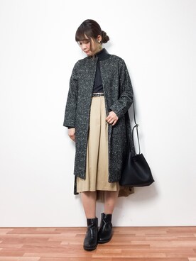 「ichi（イチ）のアイテム（ジャケット/アウター）」を使った、tomoyoさん（レディース・159cm）の冬コーディネート