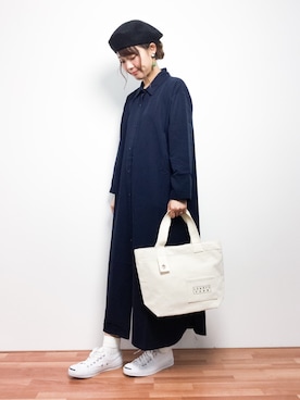 「アイテム（シャツワンピース）」を使った、tomoyoさん（レディース・159cm・20代）の冬コーディネート