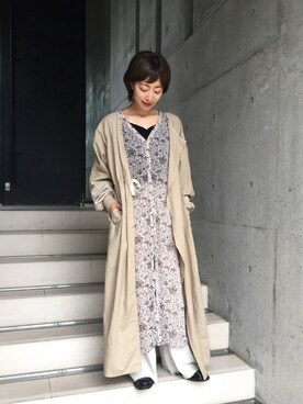 Yoshida Aoiさんの「ミリタリーシャツガウンコート」を使ったコーディネート