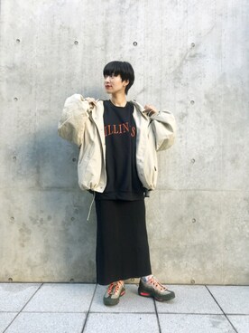 「アイテム（ブルゾン）」を使った、Yoshida Aoiさん（レディース・155cm・30代）の秋コーディネート