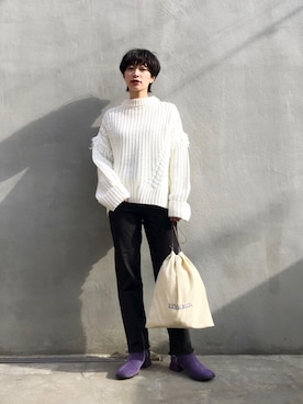 Yoshida Aoiさん（レディース・155cm）の冬コーディネート