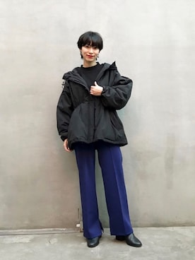 「アイテム（ブルゾン）」を使った、Yoshida Aoiさん（レディース・155cm・30代）の冬コーディネート