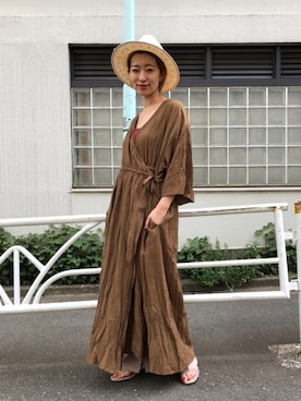 「アイテム（ワンピース/ドレス）」を使った、Yoshida Aoiさん（レディース・155cm・30代）の春コーディネート