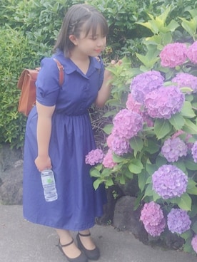 「デブでもオシャレしたい」｜「アイテム（ワンピース/ドレス）」を使った、Fuju(16)さん（レディース・153cm）の夏コーディネート