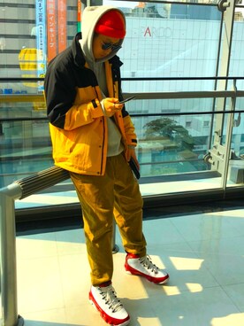 「carhartt」｜「アイテム（マウンテンパーカー）」を使った、かずさん（メンズ・165cm）の冬コーディネート