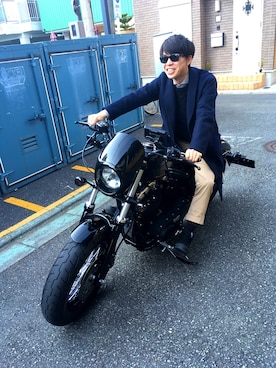 「Harley-Davidson（ハーレーダビッドソン）のアイテム（その他）」を使った、urameshi  yuusukeさん（メンズ・173cm）の冬コーディネート