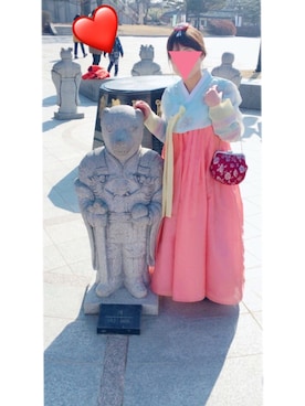 「韓国旅行」｜「アイテム（その他）」を使った、ゆーさん（レディース・151cm）の冬コーディネート