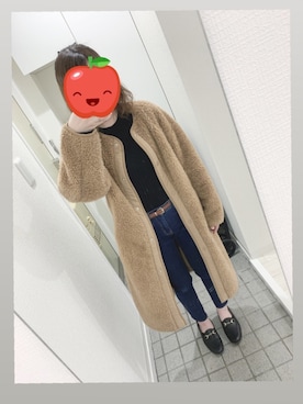「ジーパン」｜「アイテム（その他アウター）」を使った、mさん（レディース・151cm）の冬コーディネート
