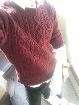 「アイテム（クラッチバッグ、ホワイト系）」を使った、ちょこさん（メンズ・171cm）の冬コーディネート