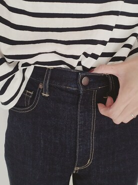 「ハイウエストストレートジーンズ」｜sayakaaaさん（レディース・170cm）の冬コーディネート