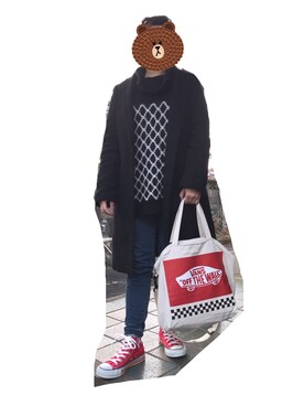 「ローリーズファーム(LOWRYS FARM)」｜「アイテム（チェスターコート）」を使った、まぁちゃんさん（レディース・149cm）の春コーディネート
