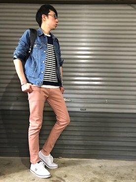 「nano・universe」｜「アイテム（デニムジャケット）」を使った、Ysさん（メンズ・177cm）の春コーディネート