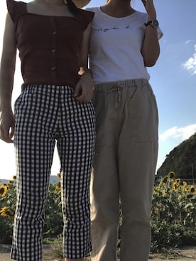 「GU」｜ユウさん（レディース・155cm・10代）の夏コーディネート