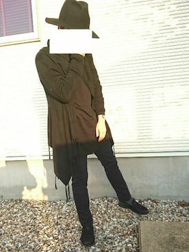 「BOYCOTT（ボイコット）のアイテム（トップス）」を使った、真ん中まぐろさん（メンズ・163cm）の秋コーディネート