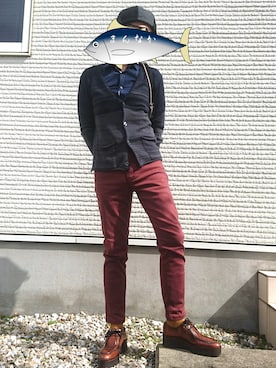 「MICHEL KLEIN（ミッシェル・クラン）のアイテム」を使った、真ん中まぐろさん（メンズ・163cm）の秋コーディネート