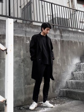 チェスターコートを使った ゆったりコーデ のメンズ人気ファッションコーディネート Wear