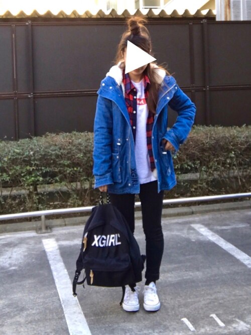 X-girl（エックスガール）の「BOA LINED ARMY COAT（モッズコート