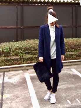 「Yochi Design（ヨーチデザイン）のアイテム」を使った、MEGUMIさん（レディース・157cm）の冬コーディネート