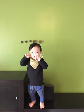 「ガラパン」｜「アイテム（その他）」を使った、rayさん（キッズ・80cm）の冬コーディネート