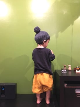 「アイテム（その他雑貨、オレンジ系）」を使った、rayさん（キッズ・80cm）の秋コーディネート