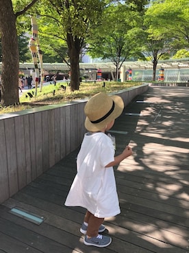 「アイテム（シャツワンピース）」を使った、rayさん（キッズ・90cm）の春コーディネート